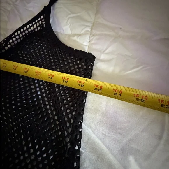 wild fable Black Fringe Mesh Swim Coverup - Picture 5 of 6